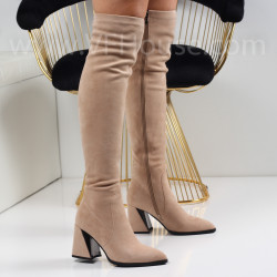 Дамски чизми-2510-40865322 Beige