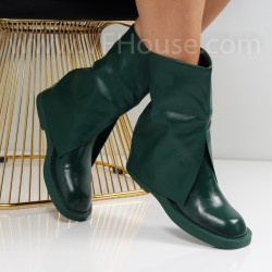 Дамски боти-2510-259718574 Green Pu