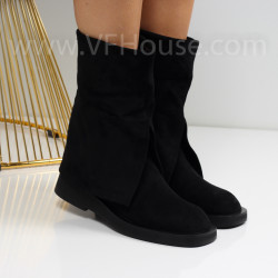 Дамски боти-2510-259718574 Black Velvet