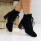 Дамски боти на ток-2510-45643376-1 Black Velvet