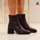 Дамски боти естествена кожа-2710-581 Brown