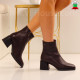 Дамски боти естествена кожа-2710-581 Brown