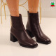 Дамски боти естествена кожа-2710-581 Brown