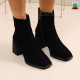 Дамски боти естествена кожа-2710-581 Black
