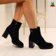 Дамски боти естествена кожа-2710-5105 Black