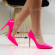 Дамски елегантни обувки на ток-2712-4503-1 Pink Neon