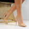 Дамски елегантни обувки на ток-2712-4503-1 Beige