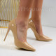 Дамски елегантни обувки на ток-2712-4503-1 Beige