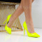 Дамски елегантни обувки на ток-2712-4503-1 Yellow\Neon