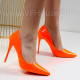 Дамски елегантни обувки на ток-2712-4503-1 Orange\Neon