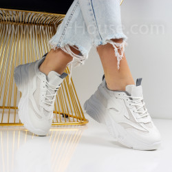 Дамски маратонки-2712-312-3 Grey\White