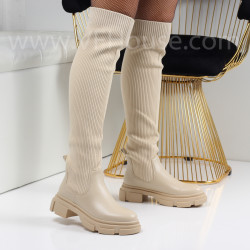 Дамски чизми-3110-31 Beige