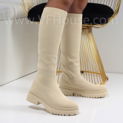 Дамски ботуши-3110-37 Beige