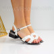 Дамски сандали на ток-064310826 White