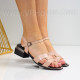Дамски сандали на ток-064310826 Beige