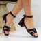 Дамски сандали на ток-0643212526 Black
