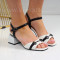 Дамски сандали на ток-0658456 White/Black