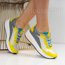 ДАМСКИ МАРАТОНКИ - 0301-11914 GREY/YELLOW