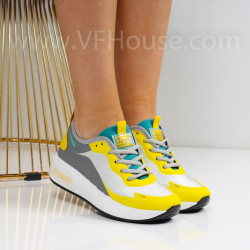 ДАМСКИ МАРАТОНКИ - 0301-11914 GREY/YELLOW