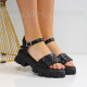 Дамски ежедневни сандали-11163 Black