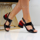 Дамски сандали на ток-068716 Black