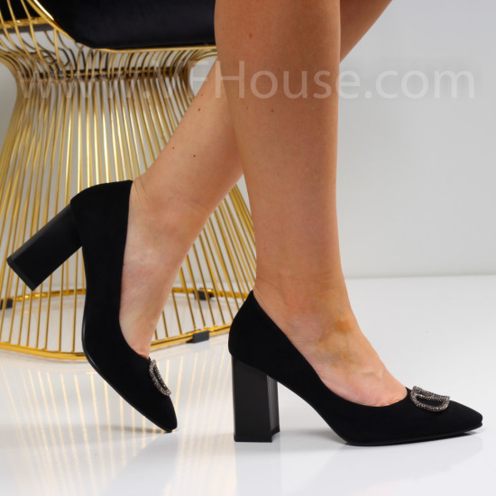 Дамски обувки на ток-06305933 Black