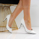 Дамски обувки на ток-0622537161 White