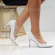 Дамски обувки на ток-0622537161 White