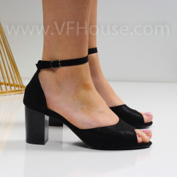 Дамски сандали на ток-0622059 Black