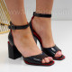 Дамски сандали на ток-0643052530 Black/Red