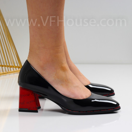 Дамски обувки на ток-062706455 Black/Red