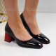 Дамски обувки на ток-062706455 Black/Red