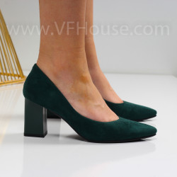 Дамски обувки на ток-0625297890 Green