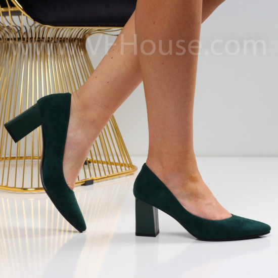 Дамски обувки на ток-0625297890 Green