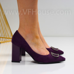 Дамски обувки на ток-06305933 Purple
