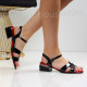Дамски сандали на ток-064310826 Black