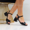 Дамски сандали на ток-0658457 Black