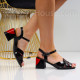 Дамски сандали на ток-0642691012 Black/Red