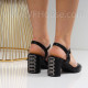 Дамски сандали на ток-0612420  Black