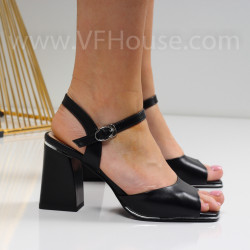Дамски сандали на ток-0632417 Black