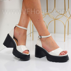 Дамски сандали на ток-02042024-71208-5 White