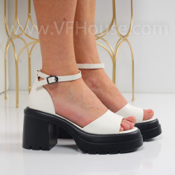 Дамски сандали на ток-02042024-71208-5 White