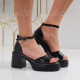 Дамски сандали на ток-02042024-71208-5 Black