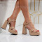 Дамски сандали на ток-02042024-6437-4 Beige