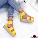 Дамски сандали на платформа 1605-0040041821004 Yellow