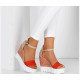 Дамски сандали на платформа 2805-0010011821 Red-Multicolor