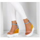 Дамски сандали на платформа 2805-0010011821 Pink-Multicolor