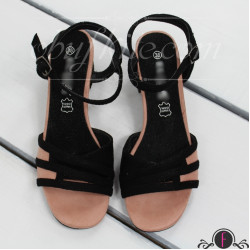 Дамски сандали на ток 2503-002221182302 Black/Pink