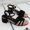 Дамски сандали на ток 2503-002221182302 Black/Pink
