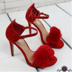 Дамски сандали на ток 2503-00649182506 Red